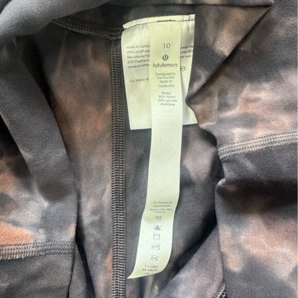 NWT Lululemon Align Crop 23" Diamond Dye in Diamond Dye Graphite Grey Pink Sz 10 - Picture 7 of 13